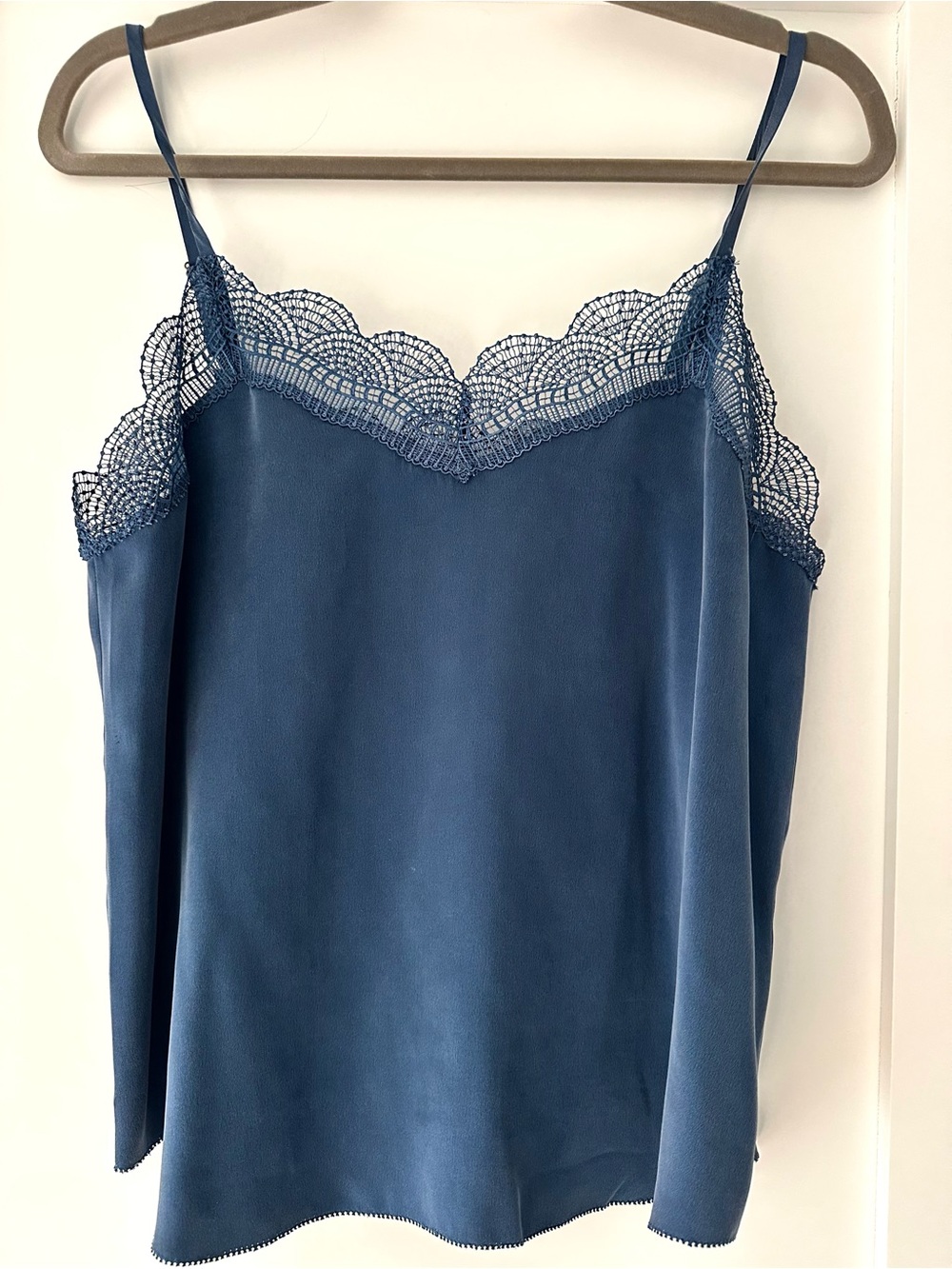 Margaret O'Leary Silk Camisole in Petrol Blue NWOT